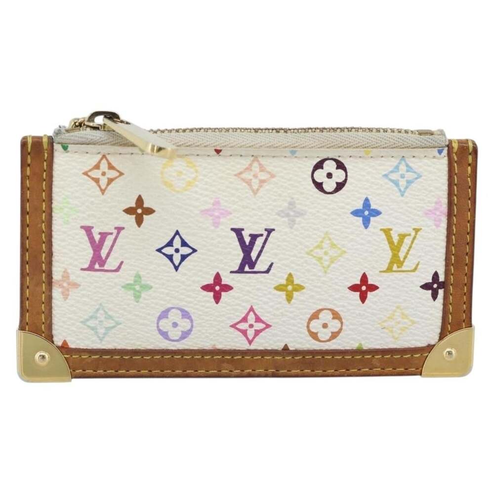 Louis Vuitton Monogram Multicolor Pochette Cles Coin Purse White
